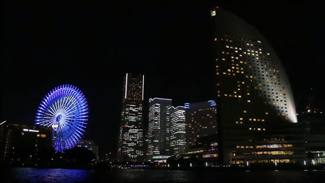 シーバスからの夜景の写真