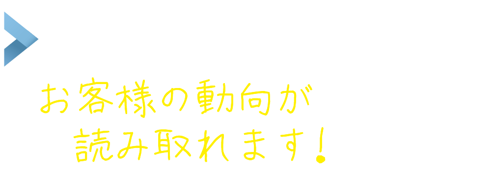 アクセス解析のすすめ 〜 お客様の動向が読み取れます！